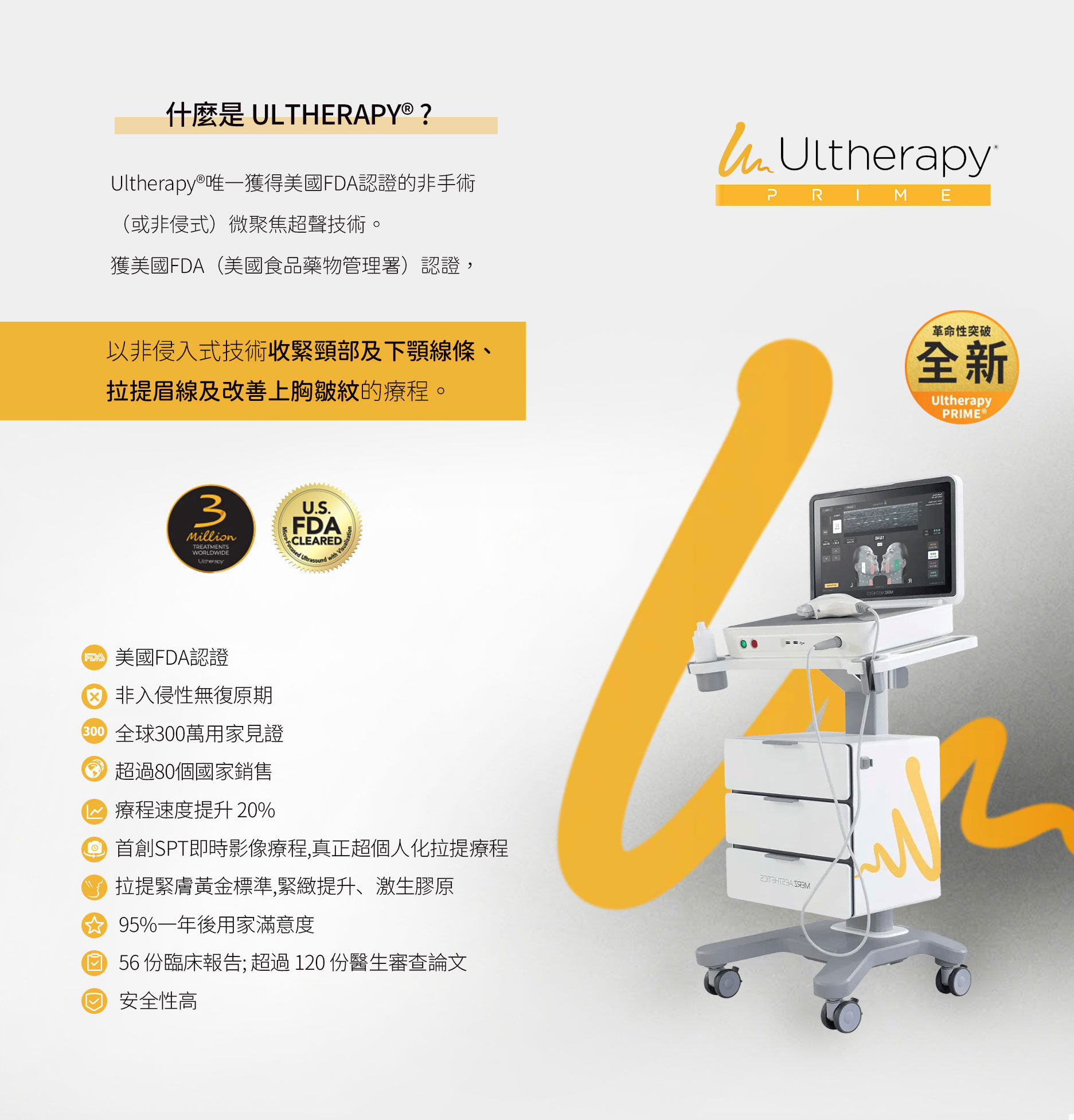 Ultherapy Prime超聲刀核心技術介紹，DeepSEE即時影像技術，療程時間縮短20%